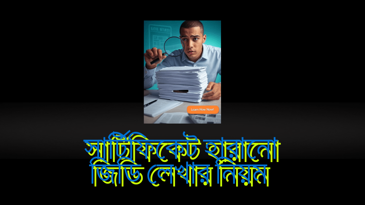 সার্টিফিকেট হারানো জিডি লেখার নিয়ম ও পুনরুদ্ধার প্রক্রিয়া | সম্পূর্ণ গাইড