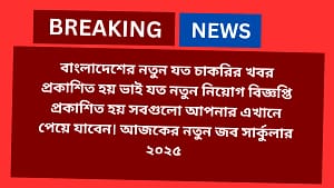 নতুন নিয়োগ বিজ্ঞপ্তি 2025