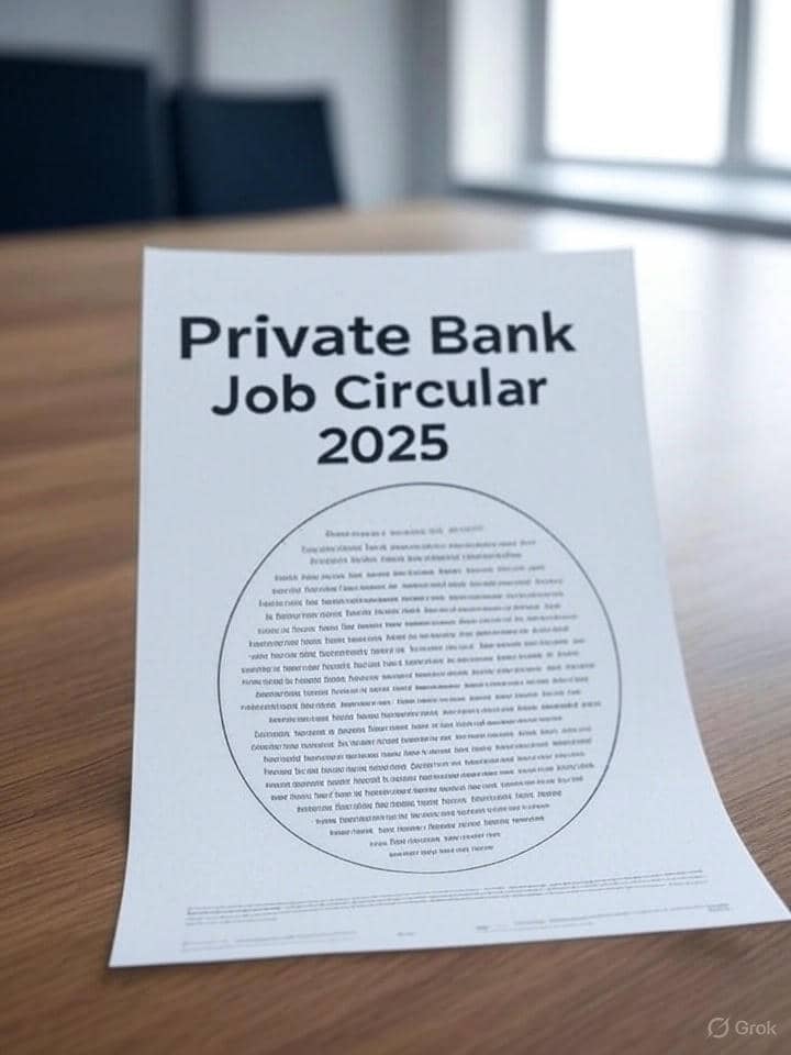 বেসরকারি ব্যাংক নিয়োগ ২০২৫ | Private Bank Job Circular 2025
